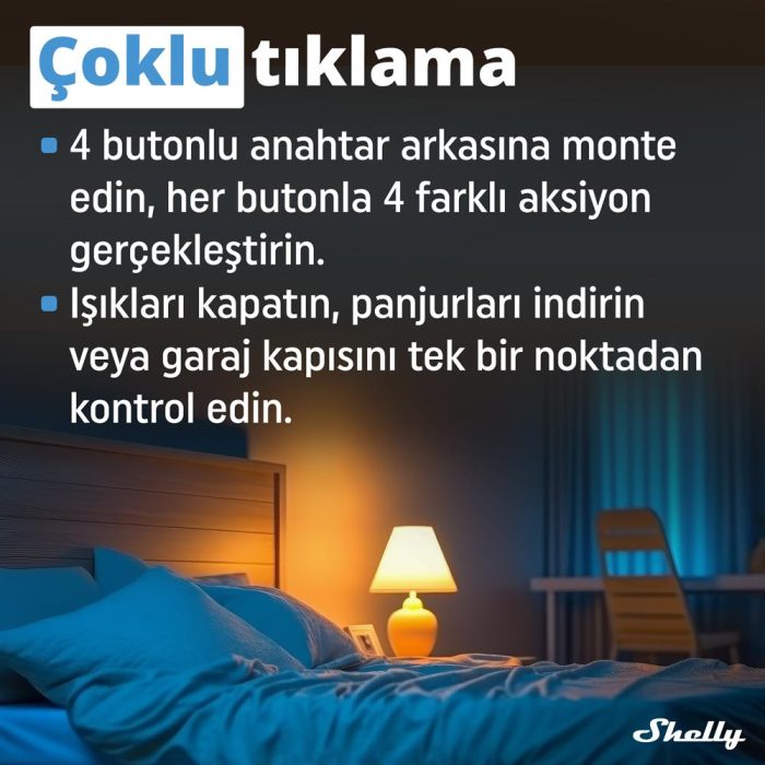 Shelly i4 Gen3 Akıllı 4 Kanallı Sahne Kontrol Rölesi - Görsel 7