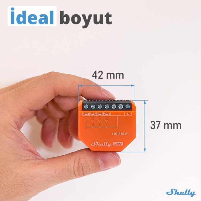 Shelly i4 Gen3 Akıllı 4 Kanallı Sahne Kontrol Rölesi - Görsel 2