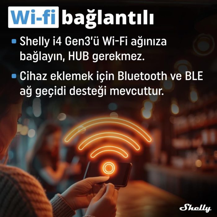 Shelly i4 Gen3 Akıllı 4 Kanallı Sahne Kontrol Rölesi - Görsel 3