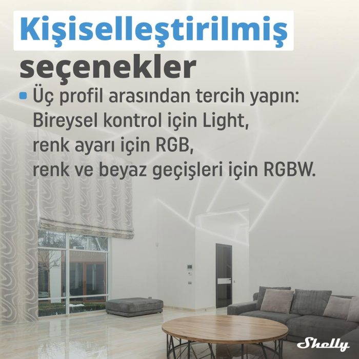 Shelly Plus RGBW PM Akıllı LED Renk ve Parlaklık Kontrol Rölesi - Görsel 5