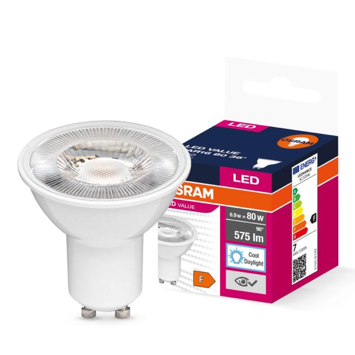 Osram LED Value PAR16 6.9W GU10 6500K Soğuk Gün Işığı Ampul 10 Adet - Görsel 2