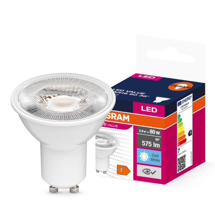 Osram LED Value PAR16 6.9W GU10 4000K Soğuk Beyaz Ampul 10 Adet - Görsel 2