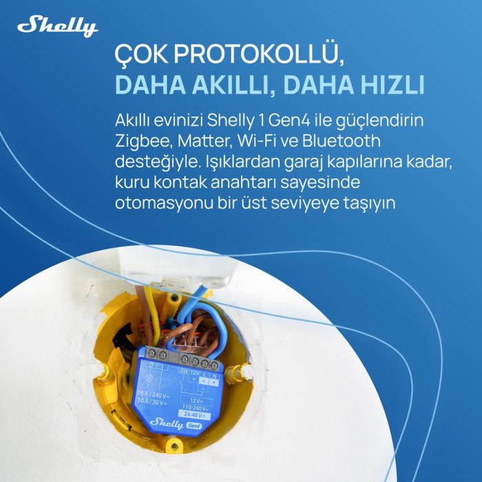 Shelly 1 Gen4 Akıllı Röle - Görsel 2