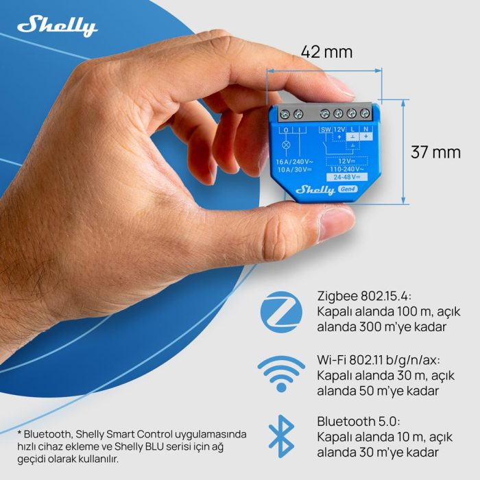 Shelly 1 Gen4 Akıllı Röle - Görsel 3