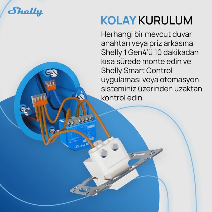 Shelly 1 Gen4 Akıllı Röle - Görsel 4
