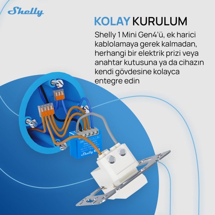 Shelly 1 Mini Gen4 Akıllı Röle - Görsel 3