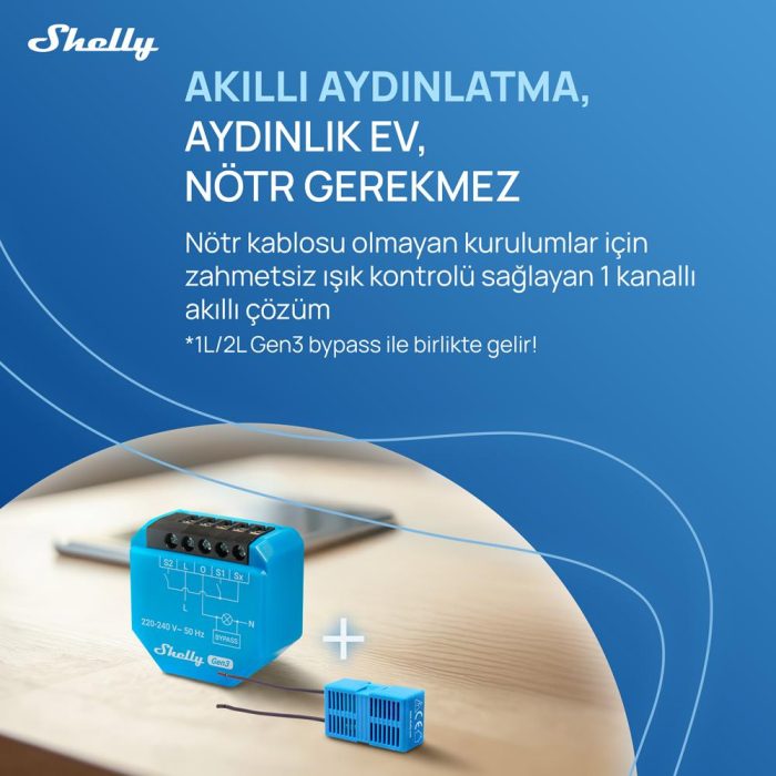 Shelly 1L Gen3 Nötrsüz Akıllı Röle - Görsel 2