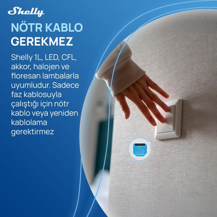 Shelly 1L Gen3 Nötrsüz Akıllı Röle - Görsel 5