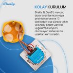 Shelly 2L Gen3 Nötrsüz 2 Kanallı Akıllı Röle - Görsel 4