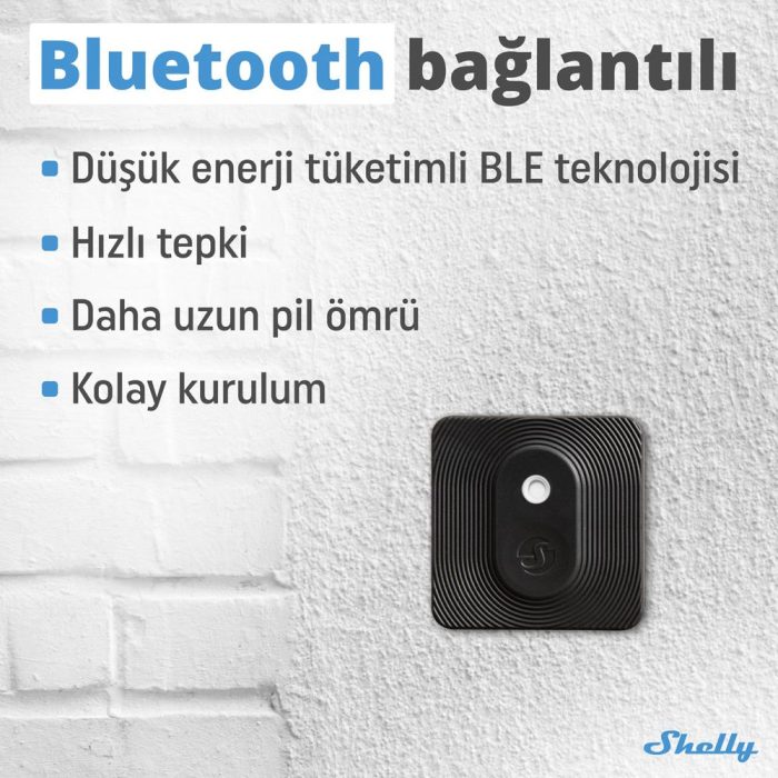 Shelly BLU H&T Siyah Bluetooth Sıcaklık ve Nem Sensörü - Görsel 4