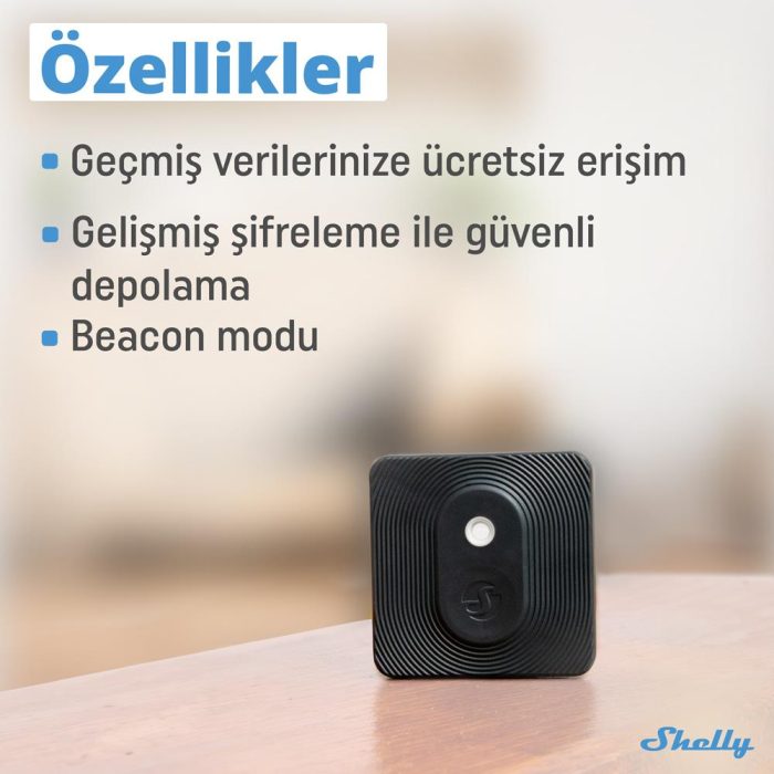 Shelly BLU H&T Siyah Bluetooth Sıcaklık ve Nem Sensörü - Görsel 5