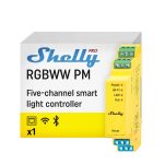 Shelly Pro RGBWW PM Akıllı LED Renk ve Parlaklık Kontrol Rölesi