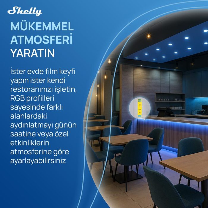 Shelly Pro RGBWW PM Akıllı LED Renk ve Parlaklık Kontrol Rölesi - Görsel 6