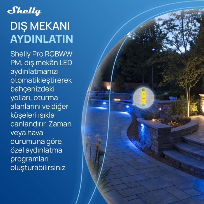 Shelly Pro RGBWW PM Akıllı LED Renk ve Parlaklık Kontrol Rölesi - Görsel 7