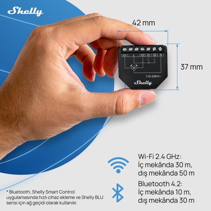 Shelly Shutter Akıllı Panjur Kontrol Rölesi - Görsel 3