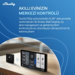 Shelly Wall Display X2 (Siyah) + BLU H&T (Siyah) Merkezi Kontrol Panel Seti - Görsel 2