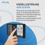 Shelly Wall Display X2 (Siyah) + BLU H&T (Siyah) Merkezi Kontrol Panel Seti - Görsel 3