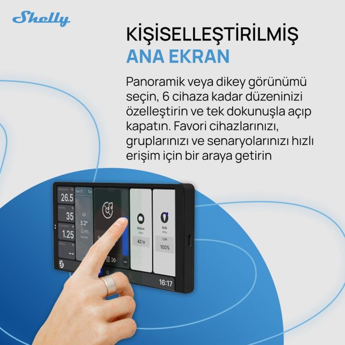 Shelly BLU H&T siyah sıcaklık ve nem sensörü görseli