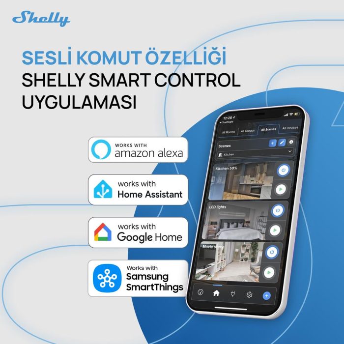 Shelly Wall Display X2 siyah merkezi kontrol panel seti detay görseli