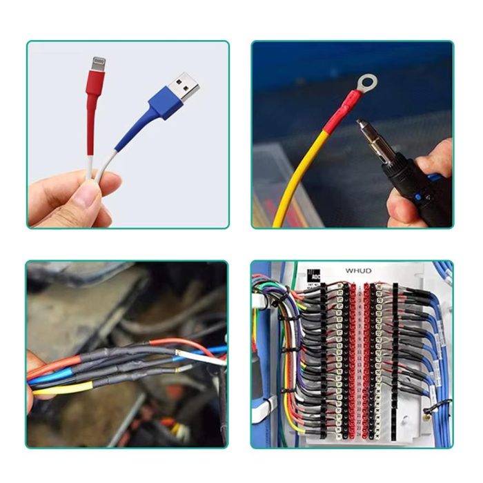 Isıyla Daralan Renkli Makaron Kablo Tamir ve Bakım Seti 530 Parça - Görsel 5