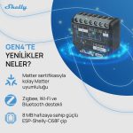 Shelly 2PM Gen4 Enerji Ölçümlü 2 Kanallı Akıllı Röle - Görsel 7