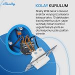 Shelly 2PM Gen4 Enerji Ölçümlü 2 Kanallı Akıllı Röle - Görsel 4