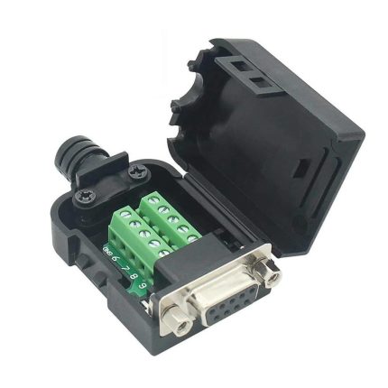DB9 RS232/485 9 Pinli Vidalı Dişi Terminal Adaptör Kartı (Koruma Kutusu ve Vida Dahil)
