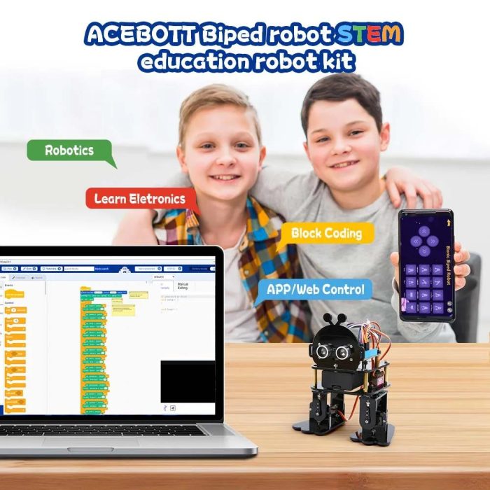 Acebott ESP32 Tabanlı Biyonik İki Ayaklı Başlangıç Robot Kiti - Görsel 8