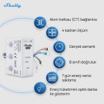 Shelly 3EM-63W Gen3 Akıllı 3 Faz Enerji Ölçer - Görsel 6