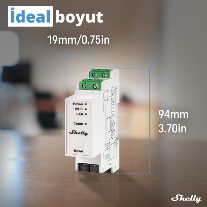 Shelly Pro 3EM 3CT 63 DIN Ray Akıllı 3 Faz Enerji Ölçer - Görsel 2