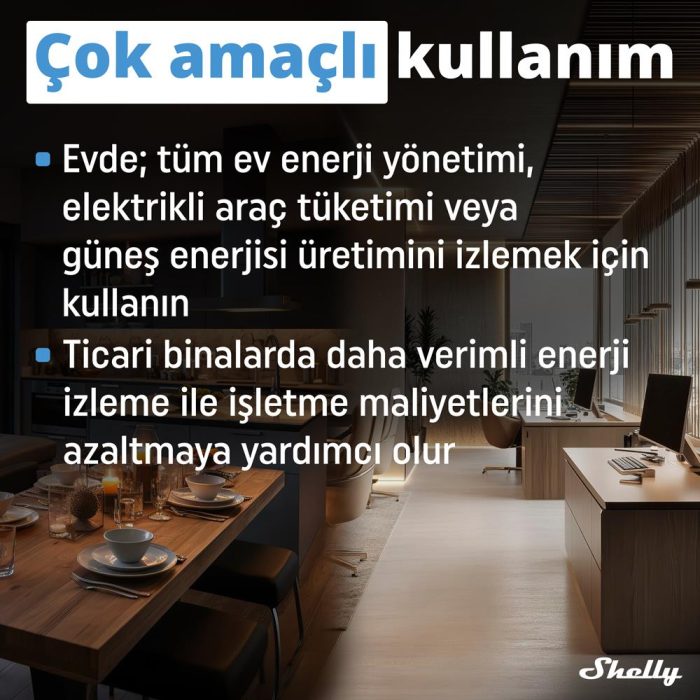 Shelly Pro 3EM 3CT 63 DIN Ray Akıllı 3 Faz Enerji Ölçer - Görsel 6