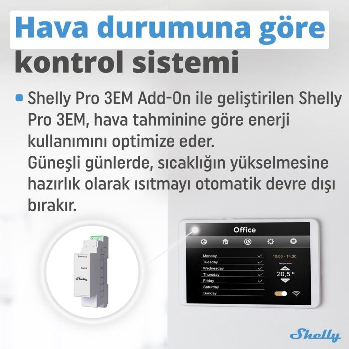 Shelly Pro 3EM Switch Add-on DIN Ray Kontaktör Kontrol Eklentisi - Görsel 6