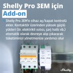 Shelly Pro 3EM Switch Add-on DIN Ray Kontaktör Kontrol Eklentisi - Görsel 2