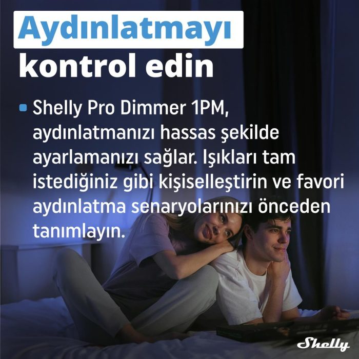 Shelly Pro Dimmer 1PM DIN Ray 1 Kanal Enerji Ölçümlü Akıllı Dimmer - Görsel 5