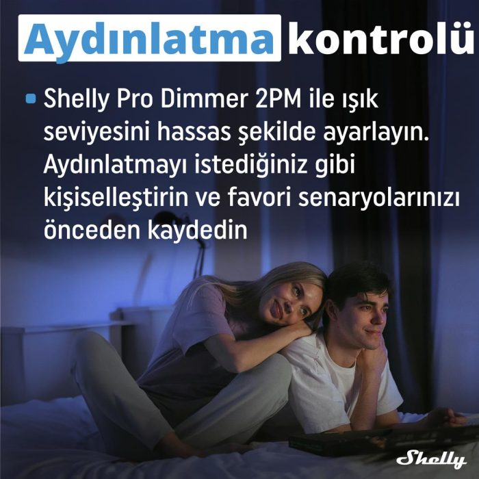 Shelly Pro Dimmer 2PM DIN Ray 2 Kanal Enerji Ölçümlü Akıllı Dimmer - Görsel 4