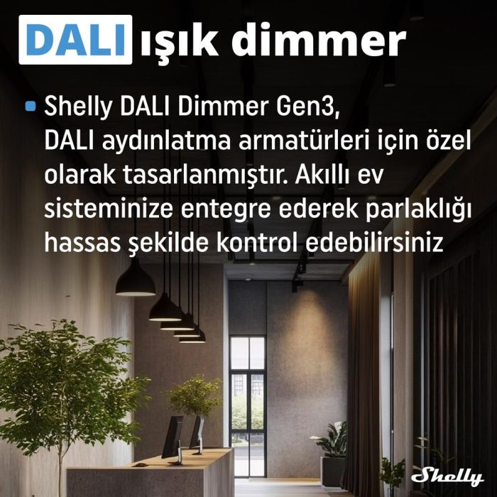 Shelly DALI Dimmer Gen3 Akıllı DALI Dimmer LED Kontrol Rölesi - Görsel 4