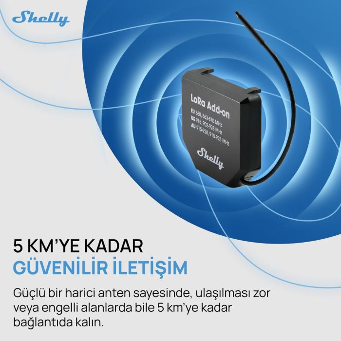 Shelly LoRa Add-on Uzun Menzilli İletişim Modülü - Görsel 4
