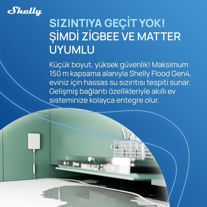 Shelly Flood Gen4 Akıllı Su Kaçak Sensörü - Görsel 3