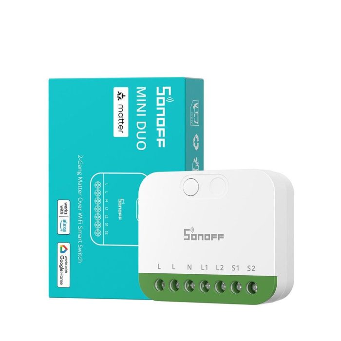 Sonoff MINI-ZB2GS Duo kompakt Zigbee 2 kanal röle detay görseli