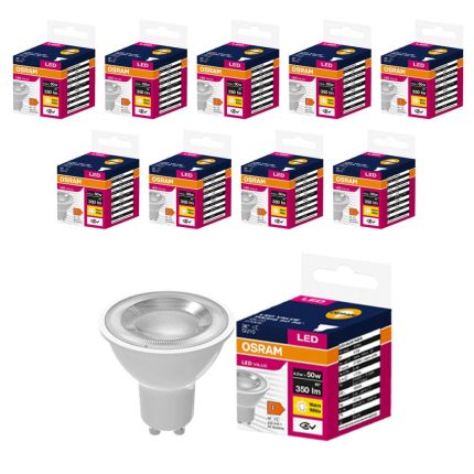 Osram Led Value Par16 4.5W 2700K 80CRI GU10 Sıcak Beyaz Ampul 10 Adet